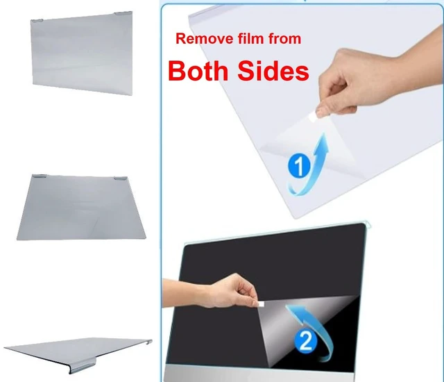 Alt view image 5 of 5 - VizoBlueX - 13-13.4 inch Diagonal Blue Light Blocking Screen Protector Filter. Panel LED PC Laptop Anti-UV Eye Protection Panel Cover - Hanging Type Fits MacBook Neo 13" (W 11.6" X H 7.4")