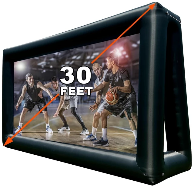 Main image of PPXIA Inflatable Screen Outdoor 30ft with Air Blower, Extra Large Blow Up Projector Screen for Outside Movie Nights Home Theater Backyards Pool BBQ Party Fun, Supports Front and Rear Projection