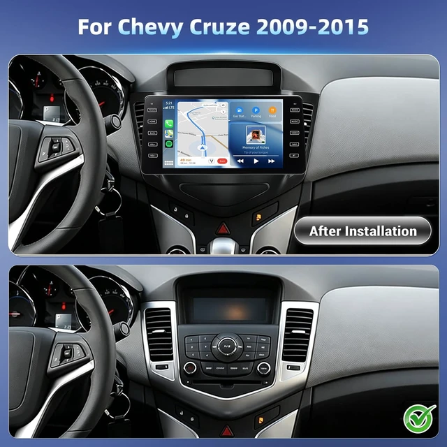 Alt view image 2 of 5 - 4Core+64G Android 15 Car Radio for Chevy Cruze 2009-2015