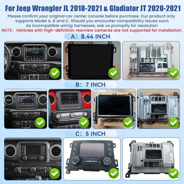 Alt view image 2 of 5 - 4+64GB Car Radio for Jeep Wrangler JL 2018-2021 & Gladiator JT 2020-2021