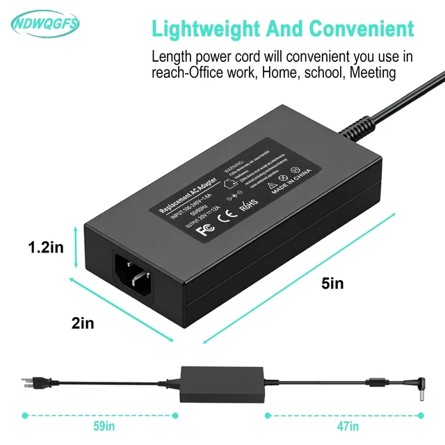 Alt view image 4 of 5 - NDWQGFS 230W 240W Charger for MSI Katana Stealth Creator ac Adapter