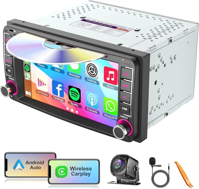 Main image of 7 Inch Car Radio for Toyota 4Runner 2003-2009, for Tundra 2003-2006, for Sequoia 2003-2007, Car Stereo with CD/DVD Player- CarPlay & Android Auto,Bluetooth & FM Radio