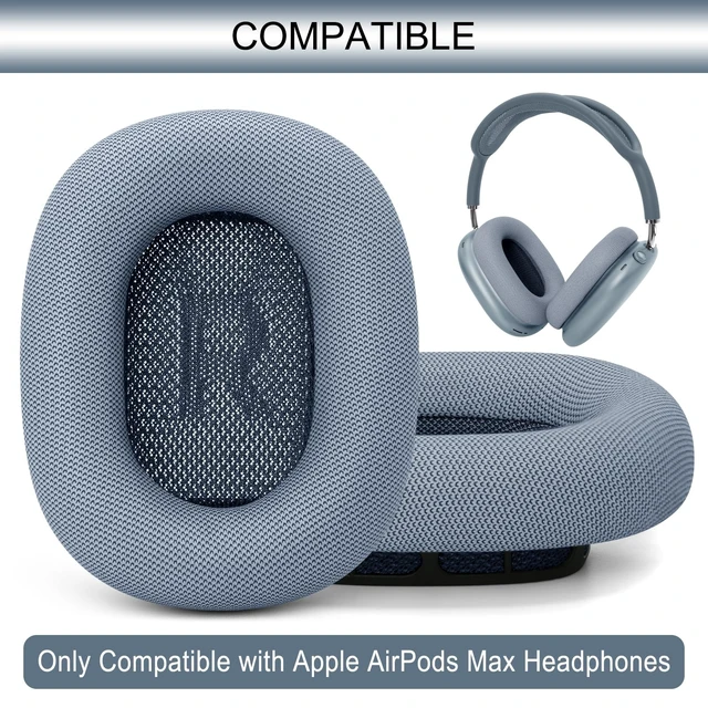 Alt view image 2 of 5 - GEVO Upgraded Ear Cushions Replacement Earpads for AirPods Max 1 & 2 Headphones, Protein Leather Ear Pads Ear Covers Cups with Memory Foam and Magnet for AirPods Max 1 & 2 (Blue)