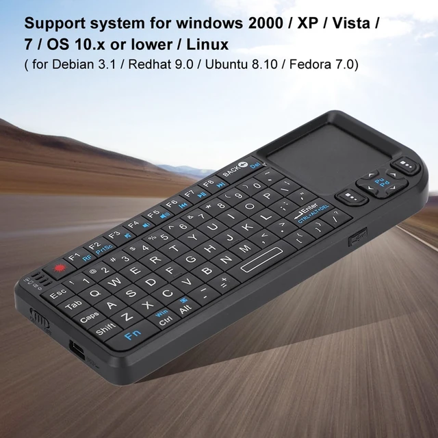 Alt view image 2 of 5 - 2.4G Pocket Mini Keyboard with Touchpad, USB Keyboard for PC, Laptop, Home Theater, Bluetooth Keyboard Alternative