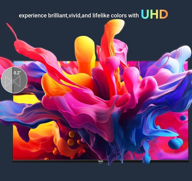 Alt view image 3 of 5 - TuTu 24 Inch 720P HD Smart TV with GoogleTV, Full HD Slim Design LED Smart TV or Monitor with HDMI, Dolby Audio, Voice Remote, Stream Live(2024 Model)