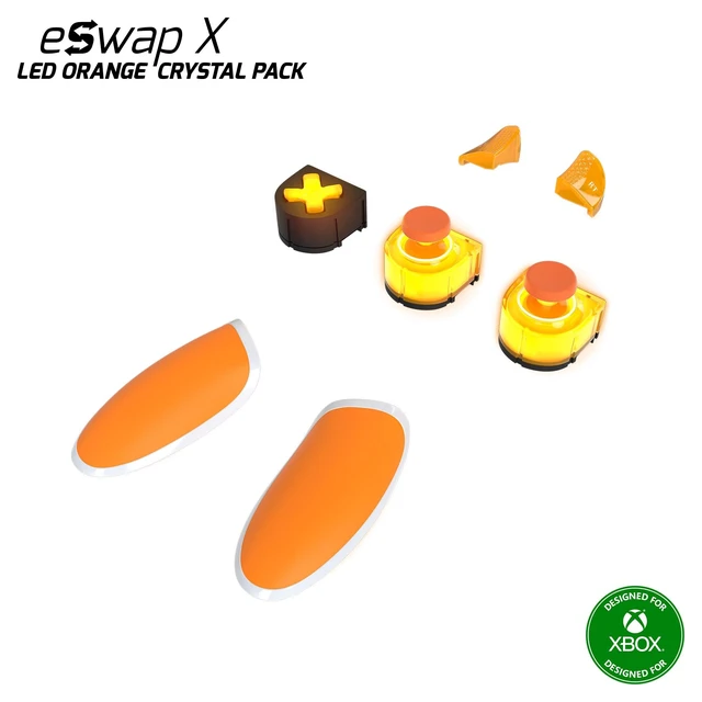 Alt view image 2 of 5 - Thrustmaster ESWAP X LED ORANGE CRYSTAL PACK, Pack of 7 Backlit Orange Modules, NXG Mini-Sticks, Hot-Swap Feature, Compatible with ESWAP X PRO CONTROLLER, Xbox Series X^^S and PC