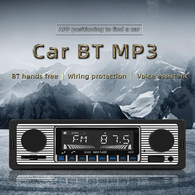 Alt view image 2 of 5 - Classic Single Din Car Radio with Bluetooth Car Stereo FM Radio Receiver