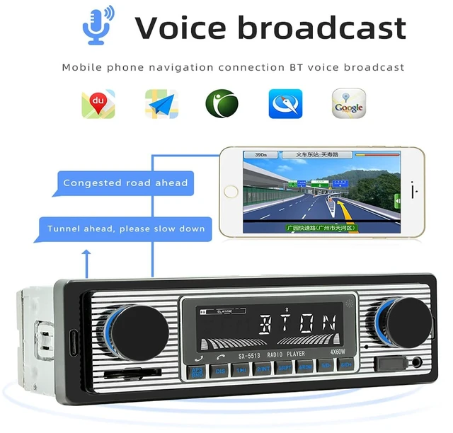 Alt view image 5 of 5 - Classic Single Din Car Radio with Bluetooth Car Stereo FM Radio Receiver