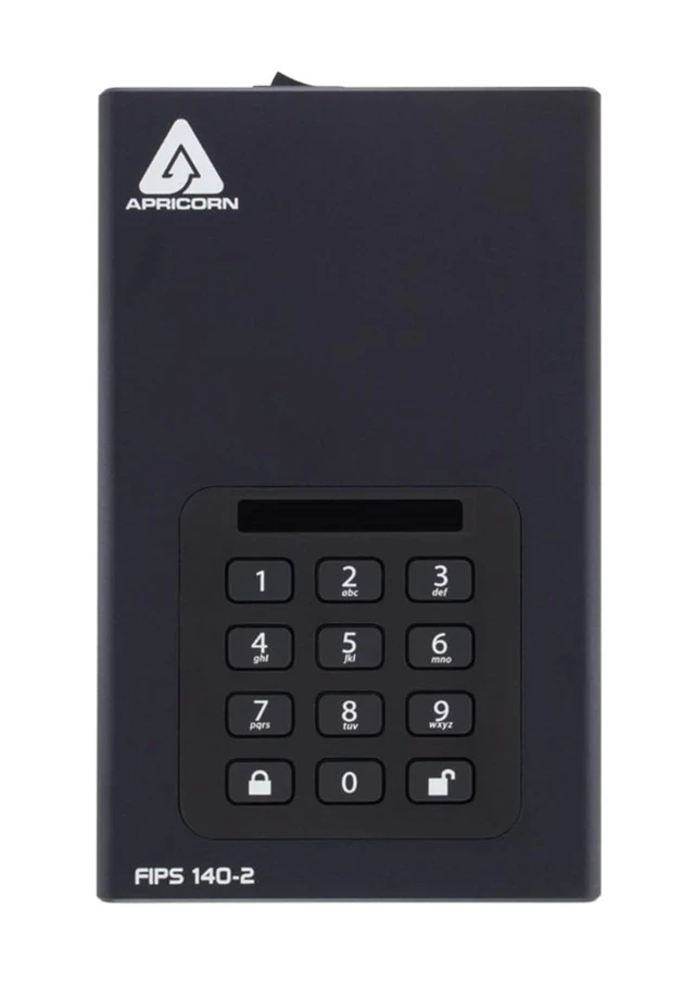 Alt view image 2 of 5 - Apricorn 8TB Aegis Desktop Padlock FIPS 140-2 Validated 256-Bit Encrypted Hard Drive (ADT-3PL256F-8000)