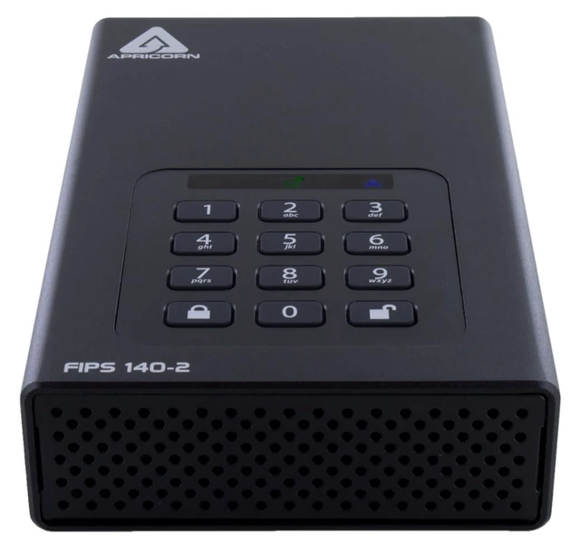 Alt view image 4 of 5 - Apricorn 8TB Aegis Desktop Padlock FIPS 140-2 Validated 256-Bit Encrypted Hard Drive (ADT-3PL256F-8000)