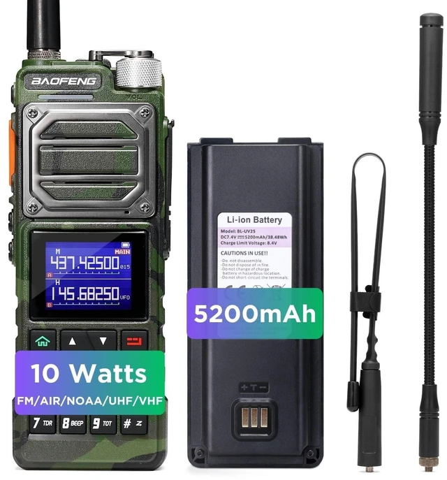 Main image of BAOFENG UV-25 10W Ham Radio, Long Range Tactical Two Way Radio, Camo Green