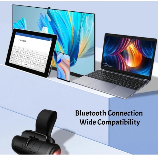 Alt view image 2 of 5 - Mini Finger Mouse,Small Bluetooth Finger Ring Mouse Handheld Pocket Ring Mice Ergonomic Portable Wearable Optical Remote Control Mice for Office Home Gaming Computer Laptop Tablet Smartphone-Black
