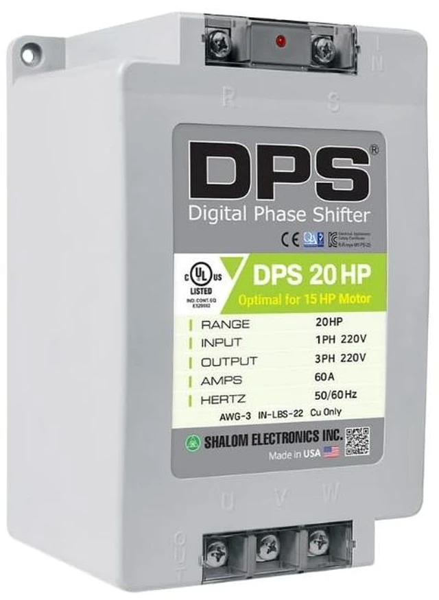 Main image of American DPS Digital Phase Converter 20HP, Single to 3 Phase, 60A 200-240V