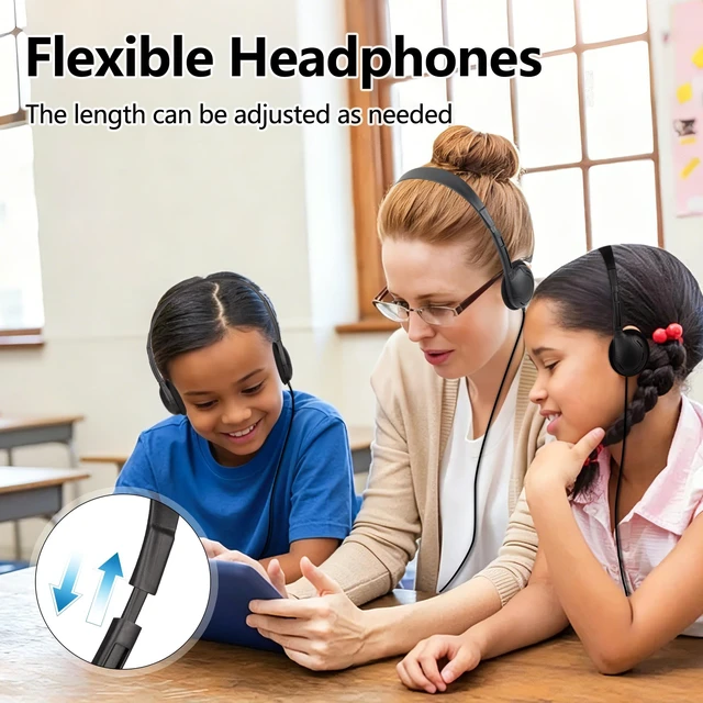 Alt view image 5 of 5 - ZXQZYM USB Type C Kids Headphones Bulk 30 Pack for Classroom School