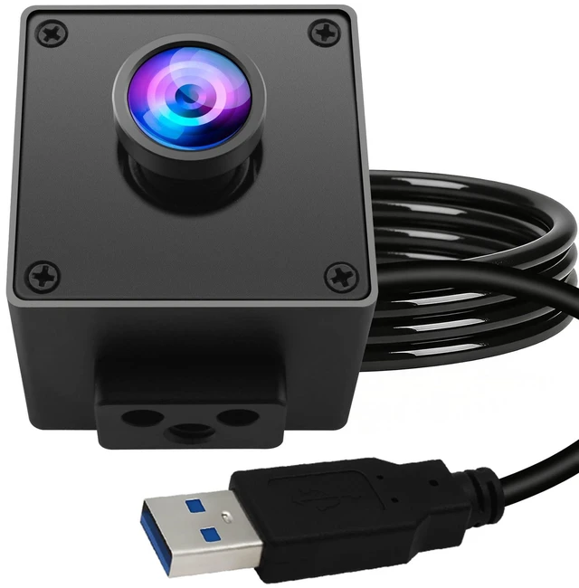 Main image of ELP 5mp 60fps Global Shutter USB3.0 Camera Wide Angle 110degree Webcam for Computer Mini UVC USB3.0/2.0 PC Camera High Speed Lightburn Cameras for Laser (110degree no Distortion Lens)