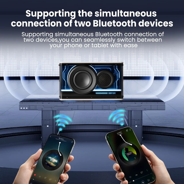 Alt view image 2 of 5 - Edifier Desktop Bluetooth Speaker, 25W RGB Wireless Gaming Speaker