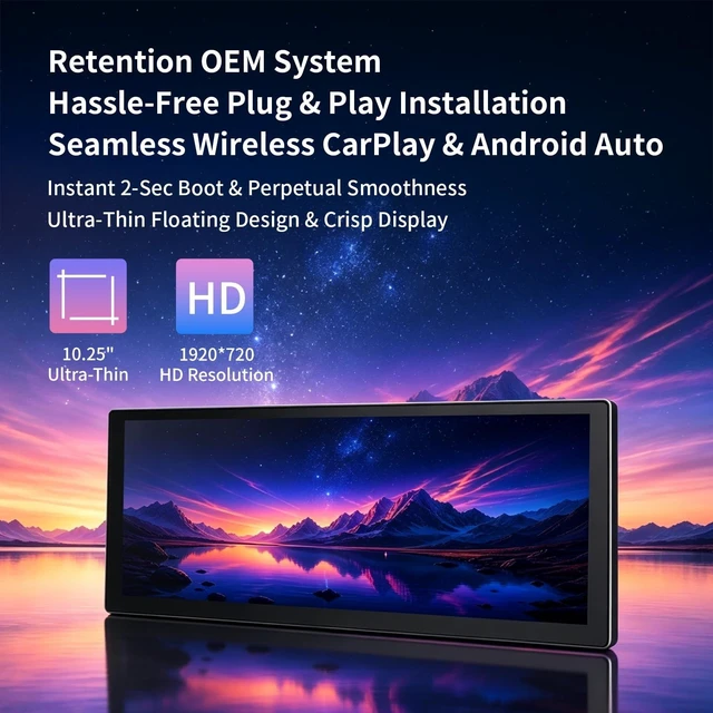 Alt view image 4 of 5 - 10.25 Inch Ultra-Thin Car Screen Wireless CarPlay for Audi A1 3GMMI/RMC