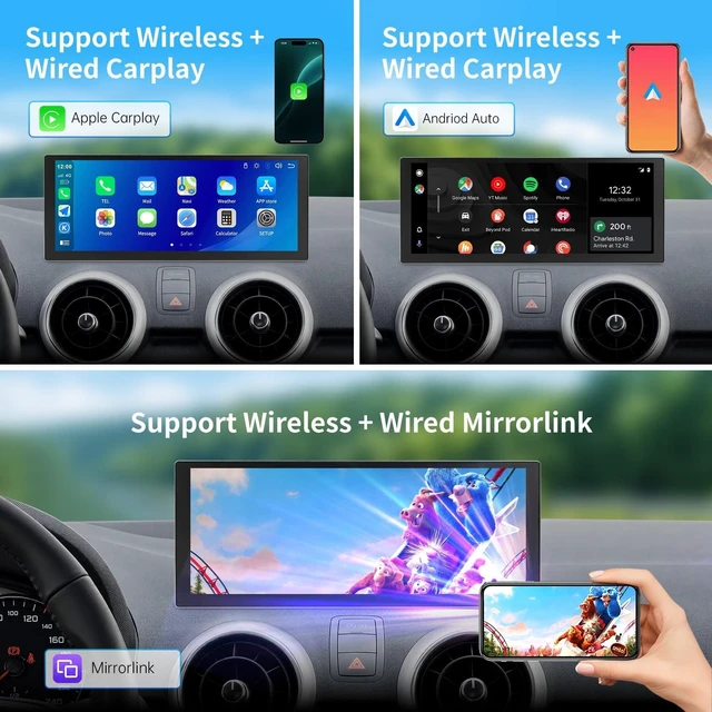 Alt view image 5 of 5 - 10.25 Inch Ultra-Thin Car Screen Wireless CarPlay for Audi A1 3GMMI/RMC