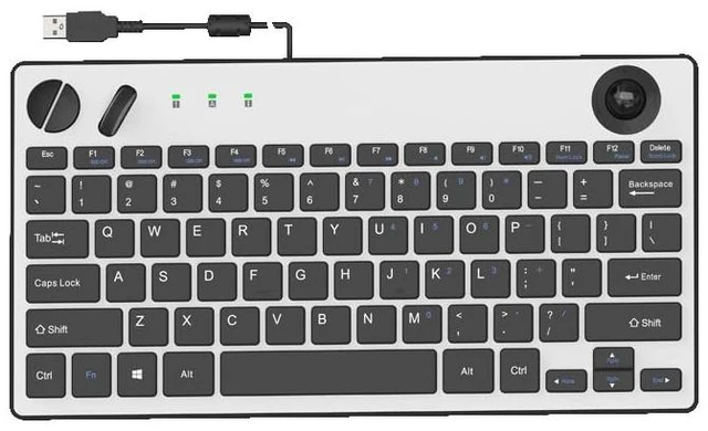 Main image of JOMAA Wired Trackball Keyboard and Mouse 78 Keys Compact Layout with 19mm Trackball, Scissor Switch Keys, Scroll Lock (Fn Combo), USB Plug & Play for Windows/Mac/iOS/Android (No Backlight)