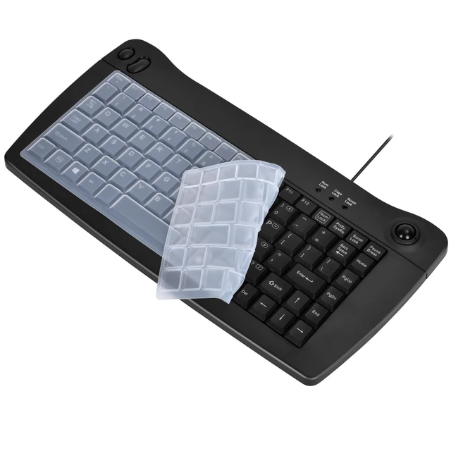 Alt view image 2 of 5 - M MC Saite Wired PS2 Keyboard with Trackball, 88 Keys