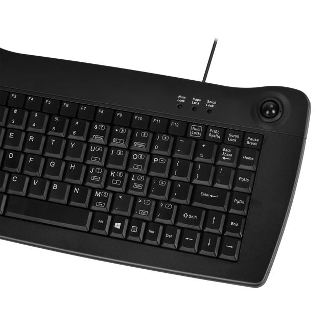 Alt view image 3 of 5 - M MC Saite Wired PS2 Keyboard with Trackball, 88 Keys