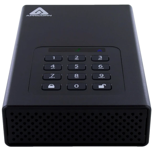 Alt view image 3 of 5 - Apricorn 2TB Aegis Padlock DT 256-Bit Encrypted USB 3.0 Hard Drive (ADT-3PL256-2000)