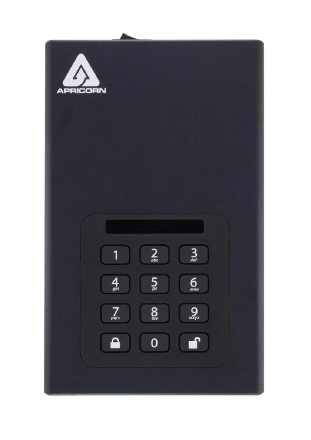 Alt view image 2 of 5 - Apricorn 2TB Aegis Padlock DT 256-Bit Encrypted USB 3.0 Hard Drive (ADT-3PL256-2000)