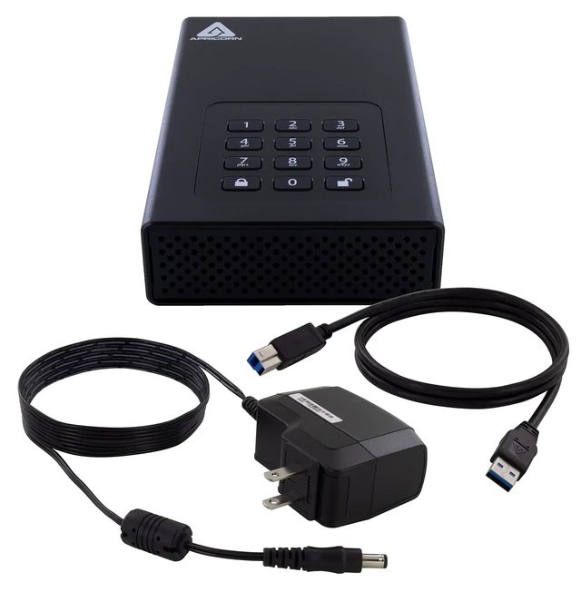 Alt view image 4 of 5 - Apricorn 2TB Aegis Padlock DT 256-Bit Encrypted USB 3.0 Hard Drive (ADT-3PL256-2000)