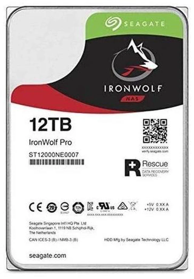 Main image of Seagate IronWolf Pro ST12000NE0008 12 TB Hard Drive - 512E Format - SATA 600-3.5" Drive - Internal - 7200RPM - 256 MB Buffer - Hot Pluggable