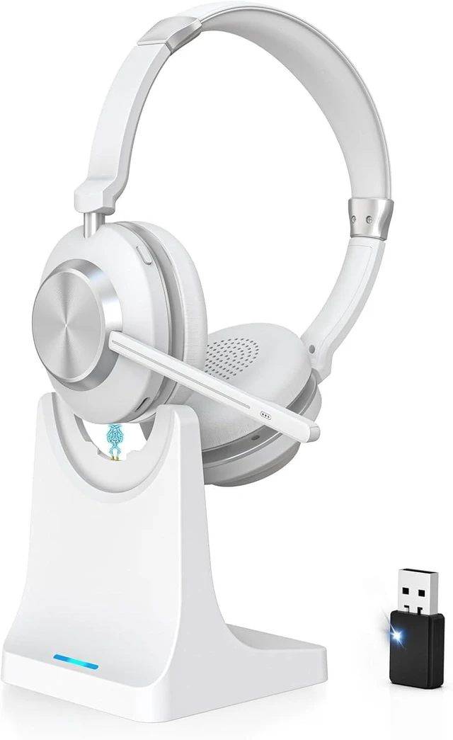 Main image of Wireless Headset with Mic for Work, Bluetooth Headset with Microphone.