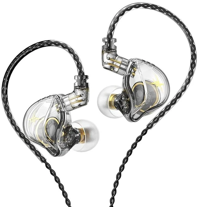Main image of KASOTT QKZ ZXT in Ear Monitor Headphones, Wired Earphones Stereo Bass, HiFi Wired Earbuds, Dynamic Dual Driver Gaming Earbuds with Detachable Cable for Musicians, Singer (White)