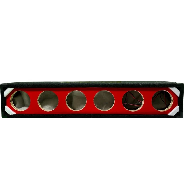 Alt view image 4 of 5 - Bass Rockers 6 Tweeter Array Box Enclosure for 4" Tweeters or Speakers for Xtreme Durable Strong Wood Subwoofer Boxes Color Carpet Chuchera Horn Brazilian Style