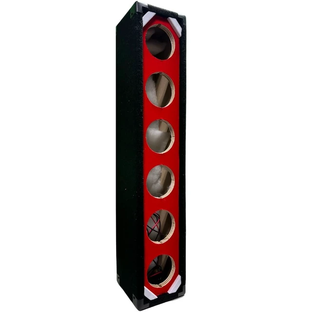 Alt view image 3 of 5 - Bass Rockers 6 Tweeter Array Box Enclosure for 4" Tweeters or Speakers for Xtreme Durable Strong Wood Subwoofer Boxes Color Carpet Chuchera Horn Brazilian Style