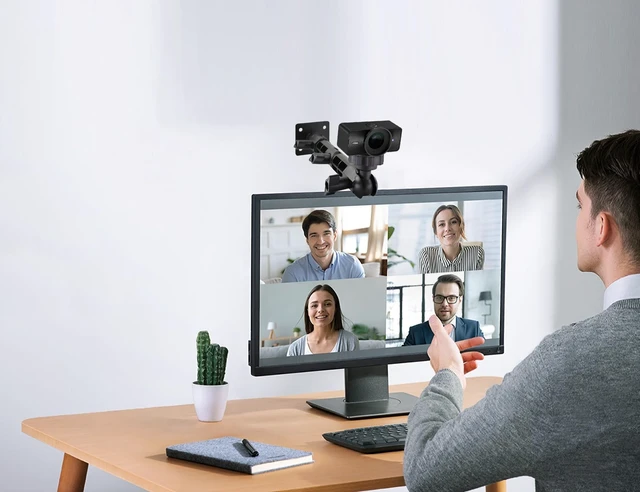 Alt view image 3 of 5 - AceTaken Webcam Wall-Mount with 10'' Ring Light, Streaming-Light Wall Holder Bracket Compatible with Elgato Facecam-4K,Facecam MK.2,Facecam Neo Webcams