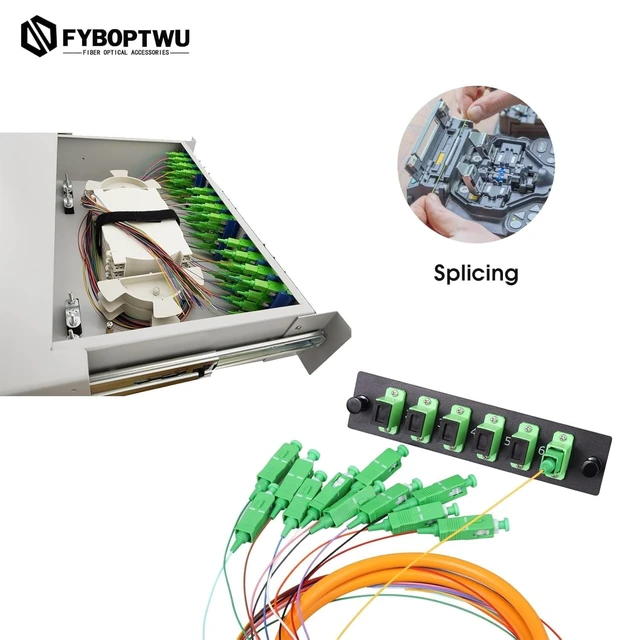 Alt view image 3 of 3 - fyboptwu 12-Strand SC APC Singlemode Pigtail 1.2m, 10-Pack