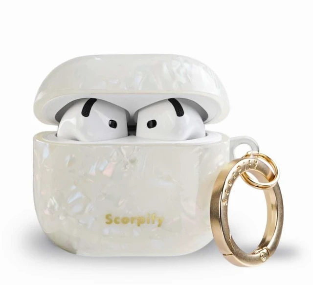 Alt view image 2 of 5 - SCORPIFY for AirPods 4 Case (4th Generation, 2024) with Keychain, Compatible with Apple AirPod 4, Cute Protective Hard Shell Cover, Wireless Charging Earbuds Case for Women - Colorful Pearl