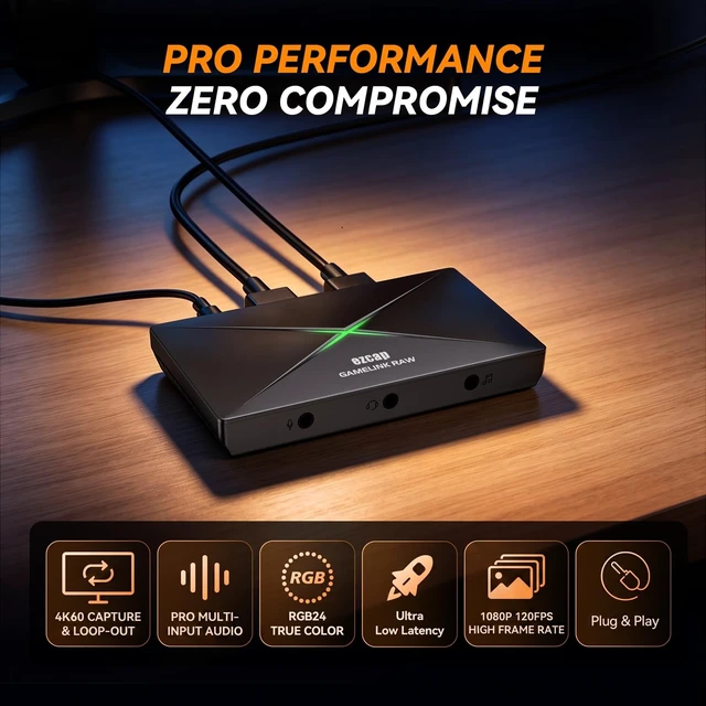 Alt view image 3 of 5 - ezcap333P 4K HDMI Capture Card, USB 3.0, 4K60 Record & Passthrough