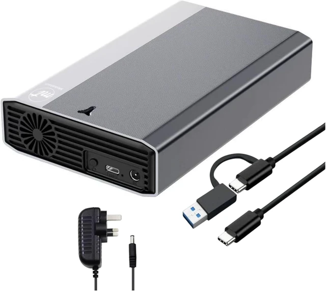 Main image of ModusTech 3TB Desktop External Hard Drive (NOT-Portable) Vault USB-C 3.1 (5Gbps) High-Speed HDD for PC, Mac, Laptop & Console, Mains-Powered Backup Storage, 2-Year Warranty