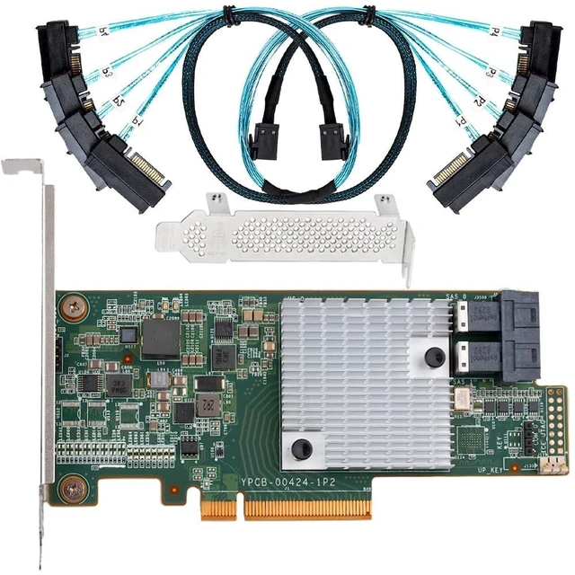 Main image of SAS HBA Card Compatible with LSI 9300-8i IT Mode 9207-8i with SAS Cables
