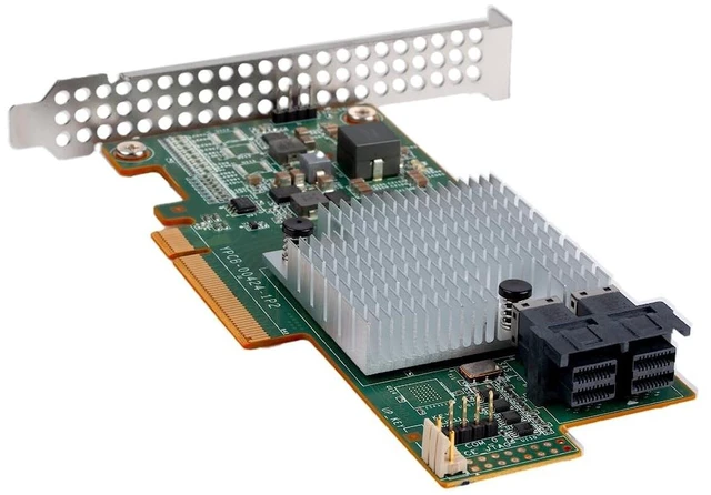 Alt view image 4 of 5 - SAS HBA Card Compatible with LSI 9300-8i IT Mode 9207-8i with SAS Cables