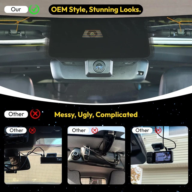 Alt view image 5 of 5 - GATGIT OEM-Fit 4K Dash Cam fit for Jeep Wrangler & Gladiator 2024-2025