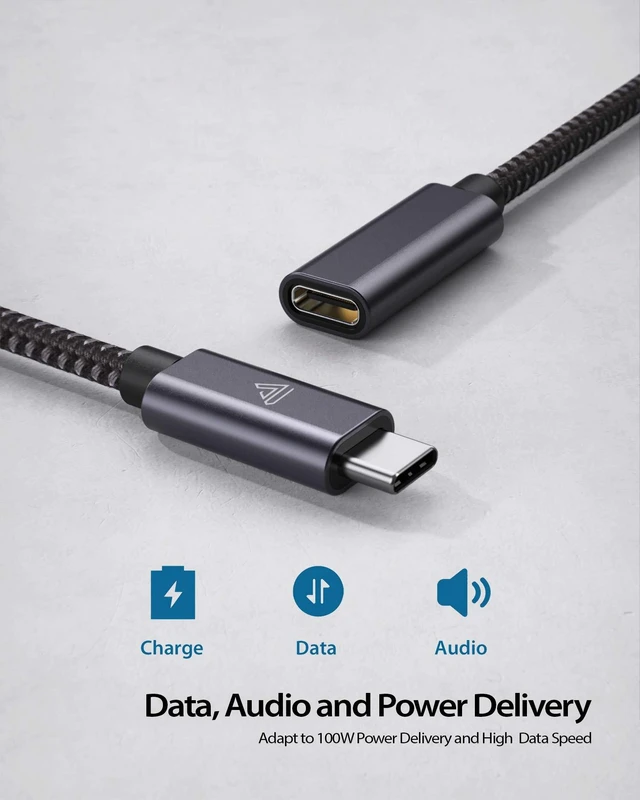 Alt view image 2 of 5 - Faracent USB C Extension Cable (10FT/3M) Type C Male to Female 10gbps