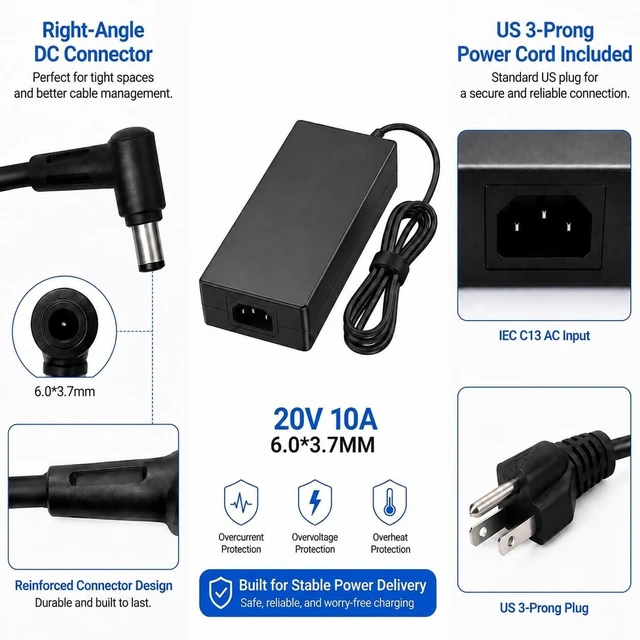 Alt view image 3 of 5 - ADP-200JB D 200W Adapter Charger for ASUS TUF