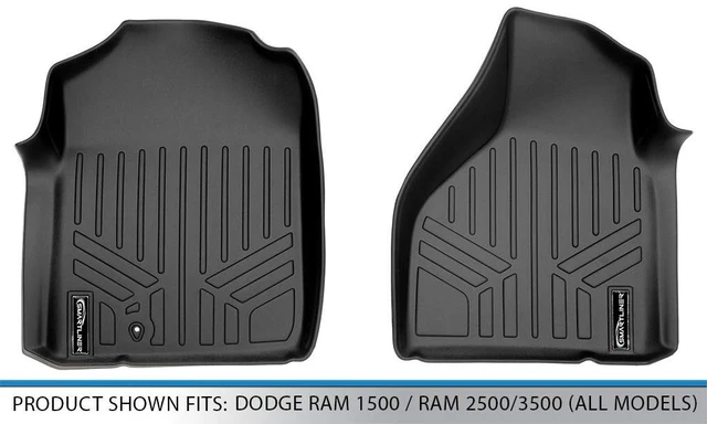 Alt view image 4 of 5 - SMARTLINER Custom Fit Floor Mats 1st Row Liner Set for 2002-2008 Dodge Ram 1500