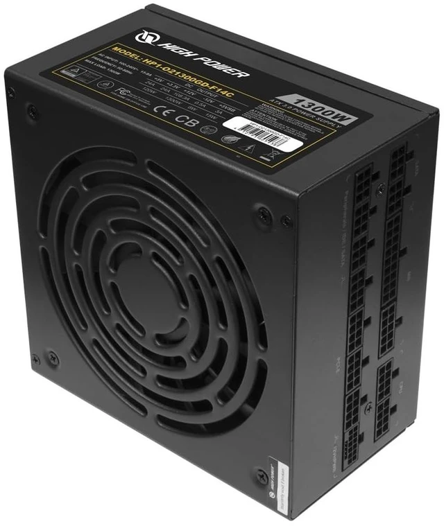 Main image of HIGH POWER PC Power Supply Fully Modular 1300W 80 Plus Gold Certified ATX 3.0 & PCIE-5.0 Compliant, High-Performance, Efficiency, and Reliability. Active PFC, and All Protections.
