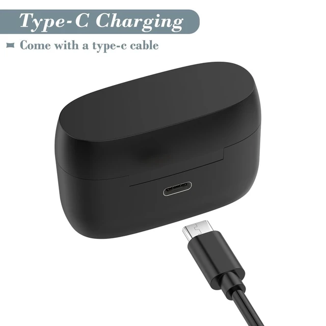 Alt view image 4 of 5 - Charging Case for Jabra Elite 4 Active, Replacement Charger Battery Case 590mAh for Jabra Elite 4 Active (Black)