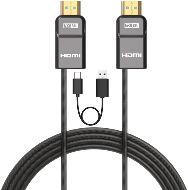 Main image of RUIPRO 8K Full Fiber Optic Armored HDMI 2.1 Cable 48Gbps, 8K60/4K120, 10FT