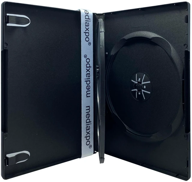 Main image of Mediaxpo 3 Disc DVD Cases with Hinged Flip Tray, Clear Sleeve - Organize and Protect Your DVDs with Triple Overlap Design (Pack of 25)