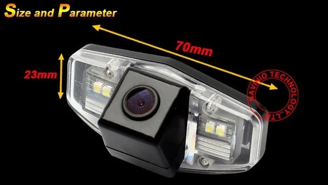 Alt view image 3 of 5 - HD Auto Vehicle Car 170 Wide Angle License Plate Light Rear View Reversing Backup Camera with Driving Trajectory Parking Aids System Compatible with Honda Accord/Acura TSX/Pilot/Civic EK FD/Odyssey