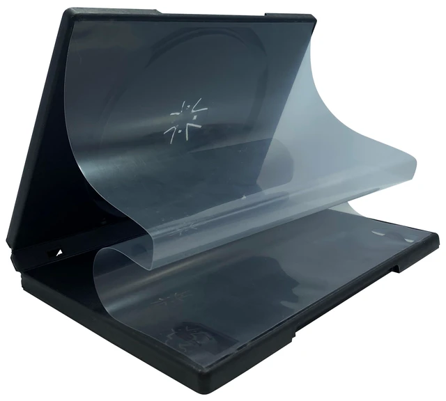 Alt view image 4 of 4 - Mediaxpo 3 Disc DVD Cases with Hinged Flip Tray, Clear Sleeve - Organize and Protect Your DVDs with Triple Overlap Design (Pack of 25)